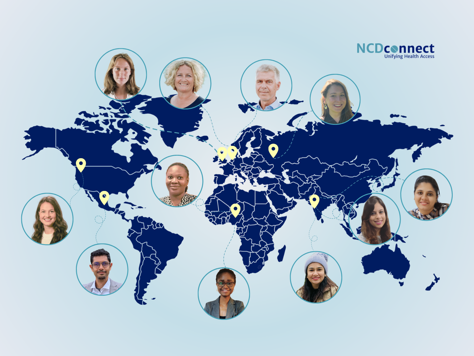 Meet The NCDconnect team map